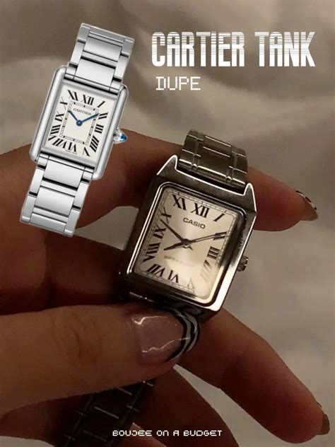 casio cartier watch dupe|casio cartier tank dupe.